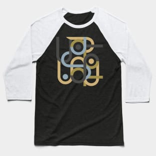 Geometric pattern modern brown mid century Baseball T-Shirt